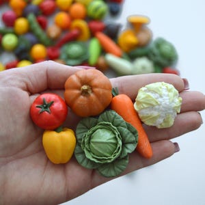 Miniature Vegetables & Fruits – Montessori Sensory Toys – Pick Your Own – Handmade Play Food for Toddlers and Kids
