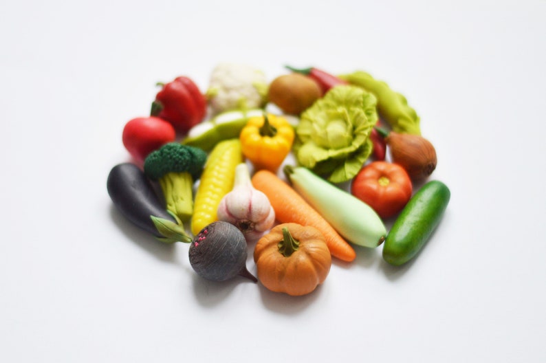 Miniature vegetables and fruits from Polymer clay Fairy garden Etsy