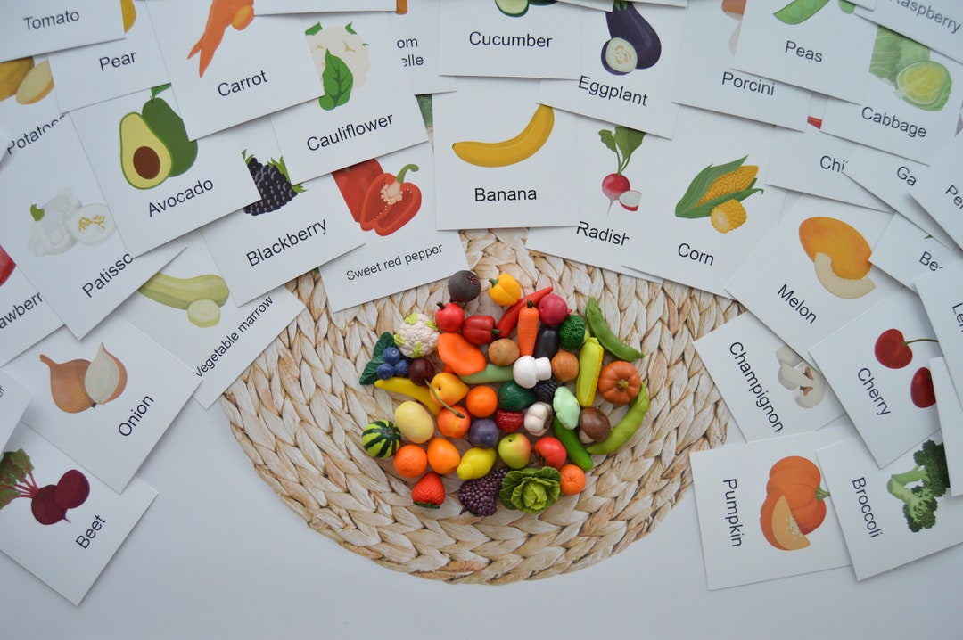 Miniature Vegetables Fruits Montessori Materials Polymer Clay Etsy