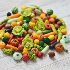 Miniature polymer clay vegetables Montessori toys Sensory toys Play food Montessori materials Early learning Pretend play Kids toys Food toy