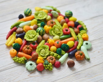 Miniature polymer clay vegetables Montessori toys Sensory toys Play food Montessori materials Early learning Pretend play Kids toys Food toy