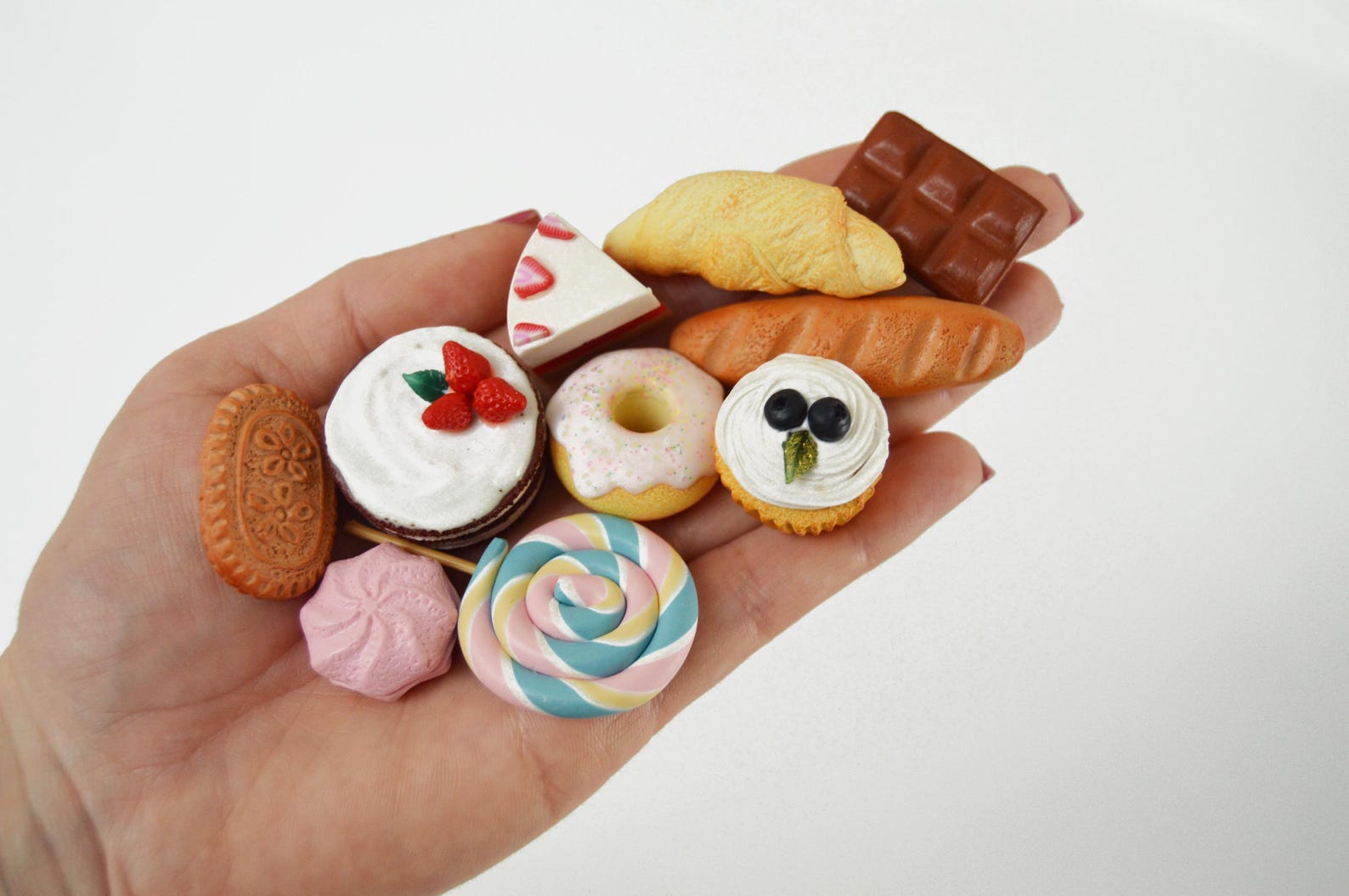 Miniature Sweets Set – Handmade Polymer Clay Play Food – Montessori ...