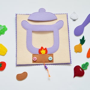 Felt food for kids Pretend Play Montessori toys Educational kitchen toys Role Play Eco friendly toy image 5