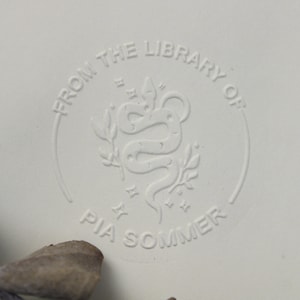 Carimbo de biblioteca de cobra, da biblioteca de carimbo, carimbo de biblioteca, gravador de livro ex libris, presente personalizado para amantes de livros