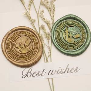 Bat with castle  wax seal stamp, Wedding Wax Seal Stamp - Seal Stamp Kit - Personalized Seal Stamp Gift - Sealing Wax Stamp