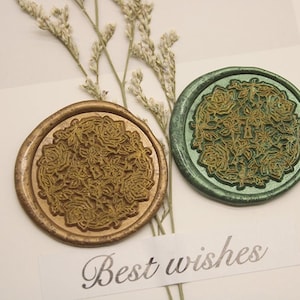 wedding wax stamp seal ,Rose sealing wax stamp,seal stamp wedding,wedding stamp wax,Rose thorns Wax seal stamp kit