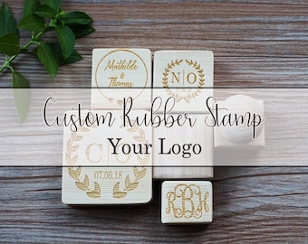 Personalized Rubber Stamp,Wedding Custom Stamp,  Custom logo stamp, Business Rubber Stamp ,Address Logo Stamp