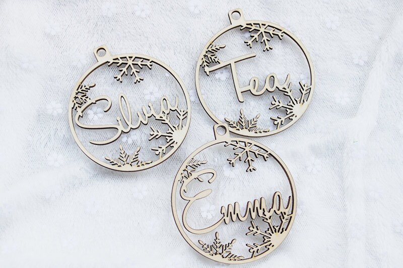 Personalised Wooden Christmas Tree Decoration  Etsy