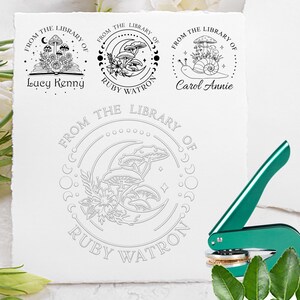 Personalized Library Embosser ,Custom Embosser ,Personalized Seal Embosser,Embosser Gift Set,Envelope Seal ,Library Embosser with magic bo