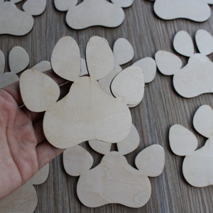 Forma di zampe in legno cane, forme grezze, decorazione della parete, decorazioni in legno, progetti incompiuti legno per fai da te