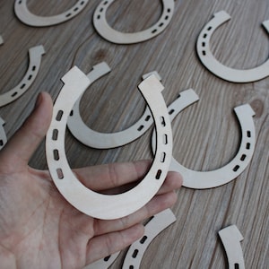 Hölzerne Formen Hufeisenform, leere Formen, Wand-Dekor, hölzernen Verzierungen, unbehandeltes Holz für DIY-Projekte