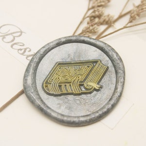 Juego de sellos de cera de libro mágico, personalizado para bodas, sello de cera para bodas, sello de cera de sellado, sello de boda, sello de boda