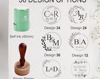 Personalized Wedding Stamp | Wedding Favors Stamp | Custom Stamp| Wedding Monogram Stamp | Initials Stamp | Self Inking Wedding Stamp