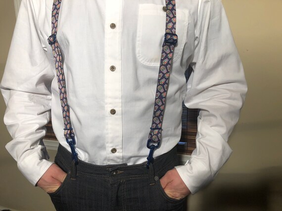 suspenders with belt loop hooks