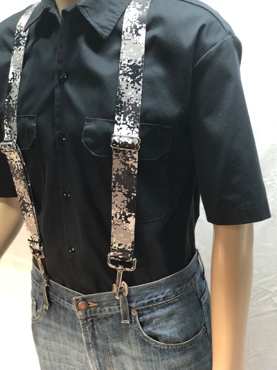 suspenders with belt loop hooks
