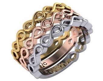 Anelli Infinity impilabili 14K