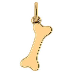 14K Dog Bone Charm