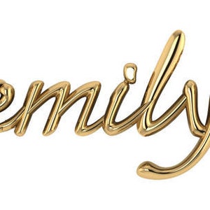 14K Name Plate Necklace with Chain