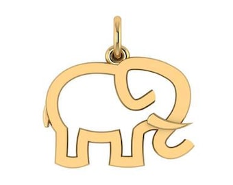 Encanto de elefante de 14K