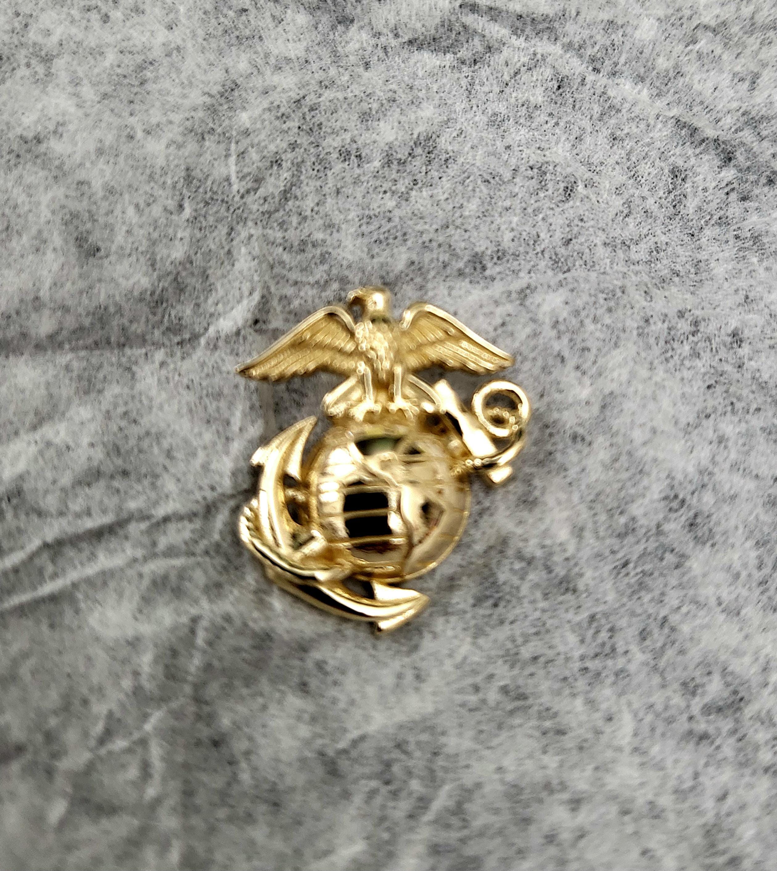 14K Marine Corps Charm - Etsy