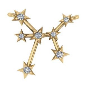 14K Diamant Schütze Anhänger
