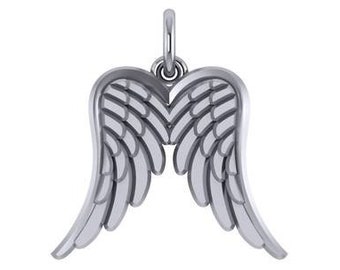 14K Angel Wings Charm