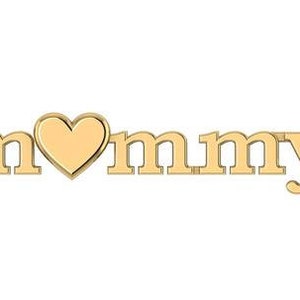 14K Mommy Heart Pendant