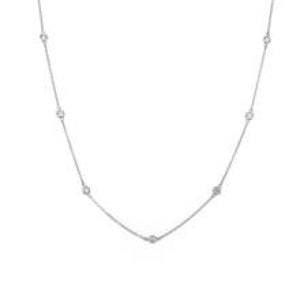 14K Gold & Diamond Station Necklace