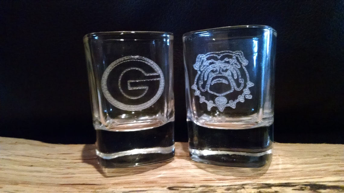 Laser Engraved Shot Glass or Whiskey Glass Etsy