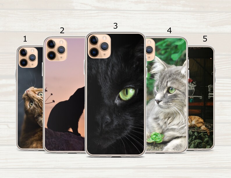 Cats Black Cat Feline iPhone Samsung Case Boho Chic PAT0175