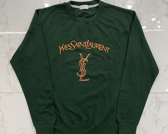 yves saint laurent green sweatshirt