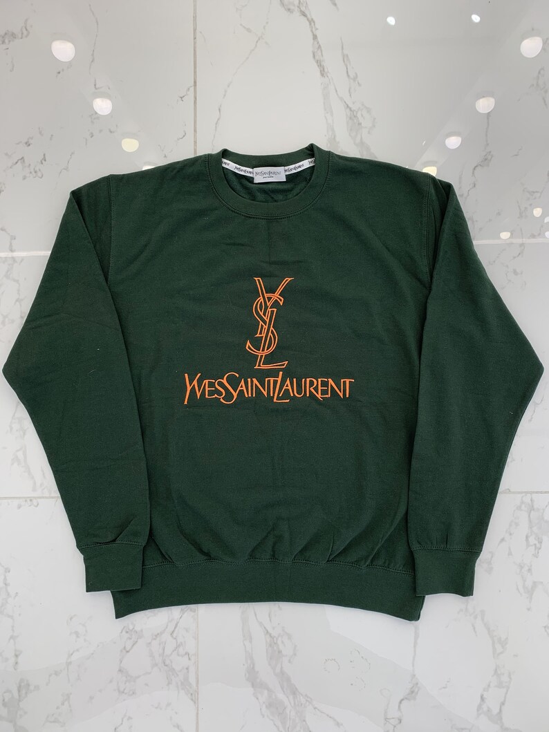 yves saint laurent green sweatshirt