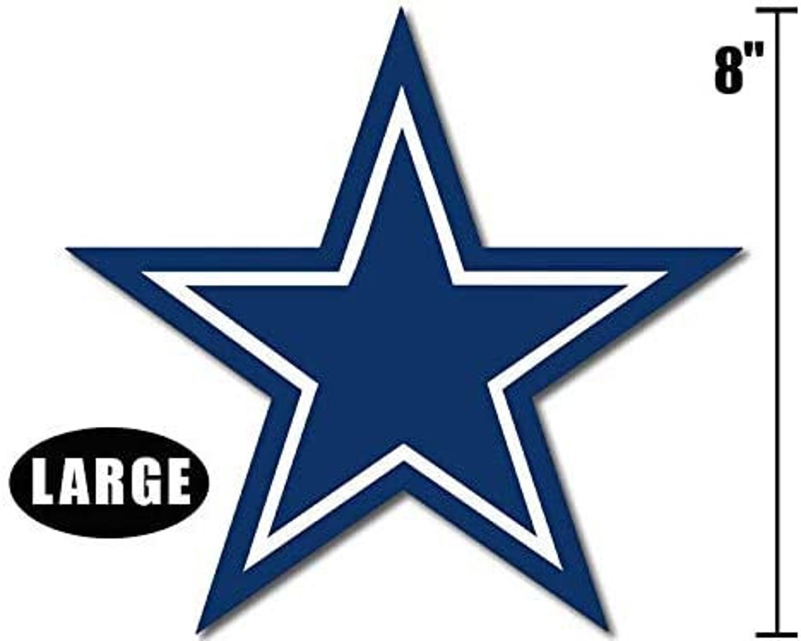 8 X 8.5 Inch LARGE Dallas Cowboys Star Sticker Logo Big Dak Etsy
