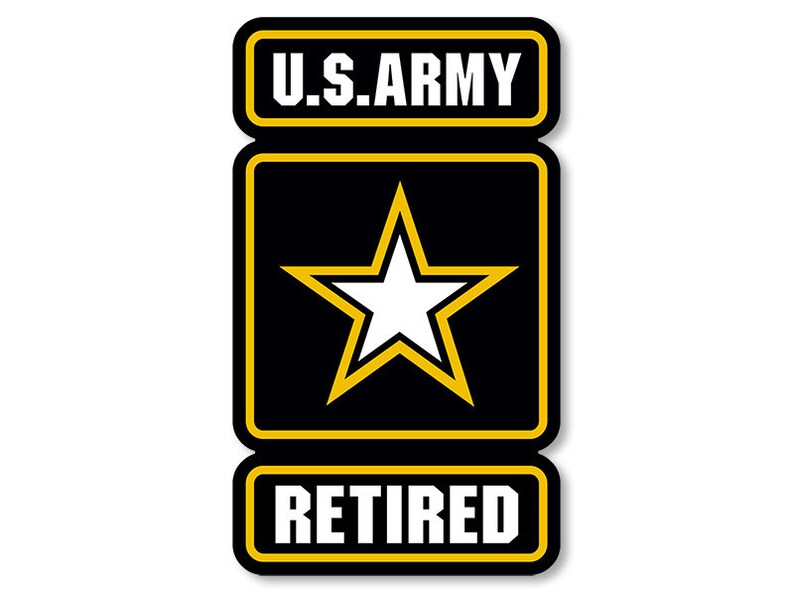 3x5 Inch US Army Star Logo W RETIRED Sticker Soldier Vet Etsy