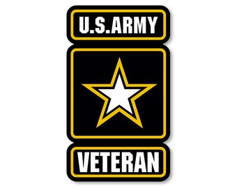 3x5 Inch US Army Star Logo W/ RETIRED Sticker soldier Vet | Etsy