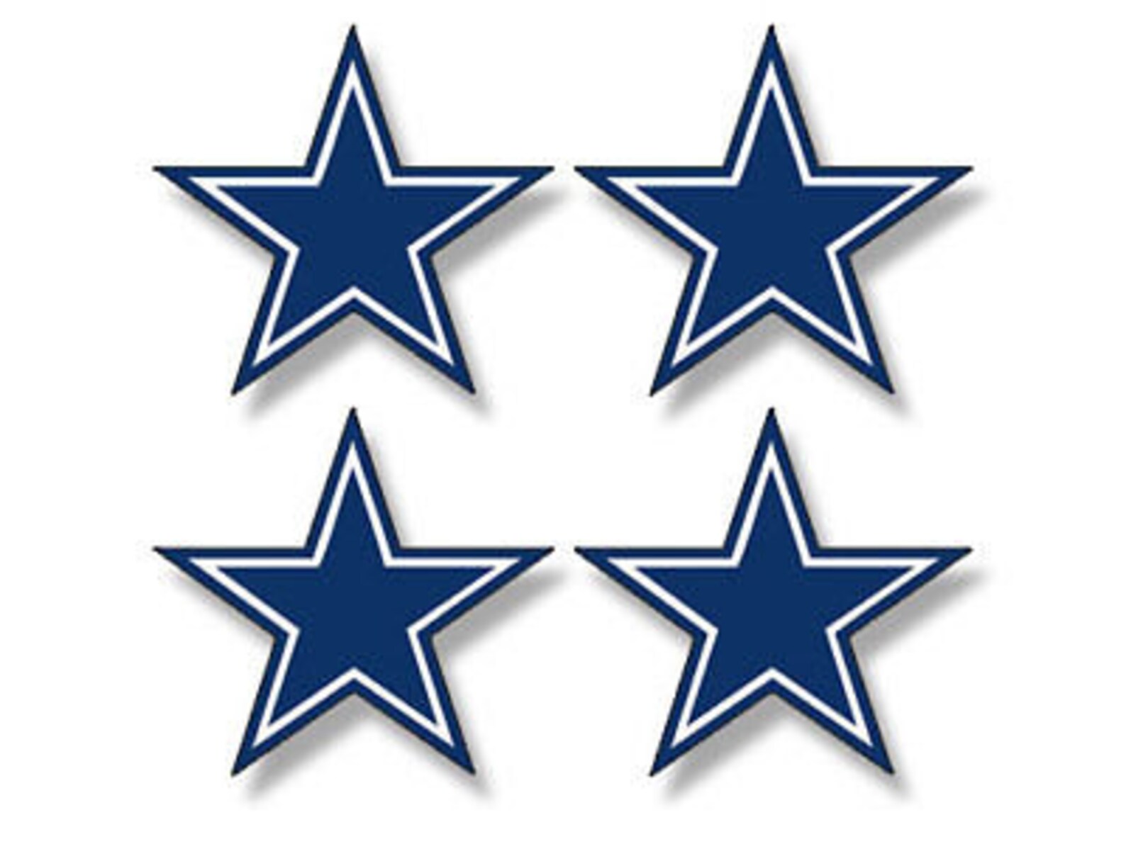 4PACK 1.5x1.5 Inch Small Blue Star Stickers dallas cowboy Etsy