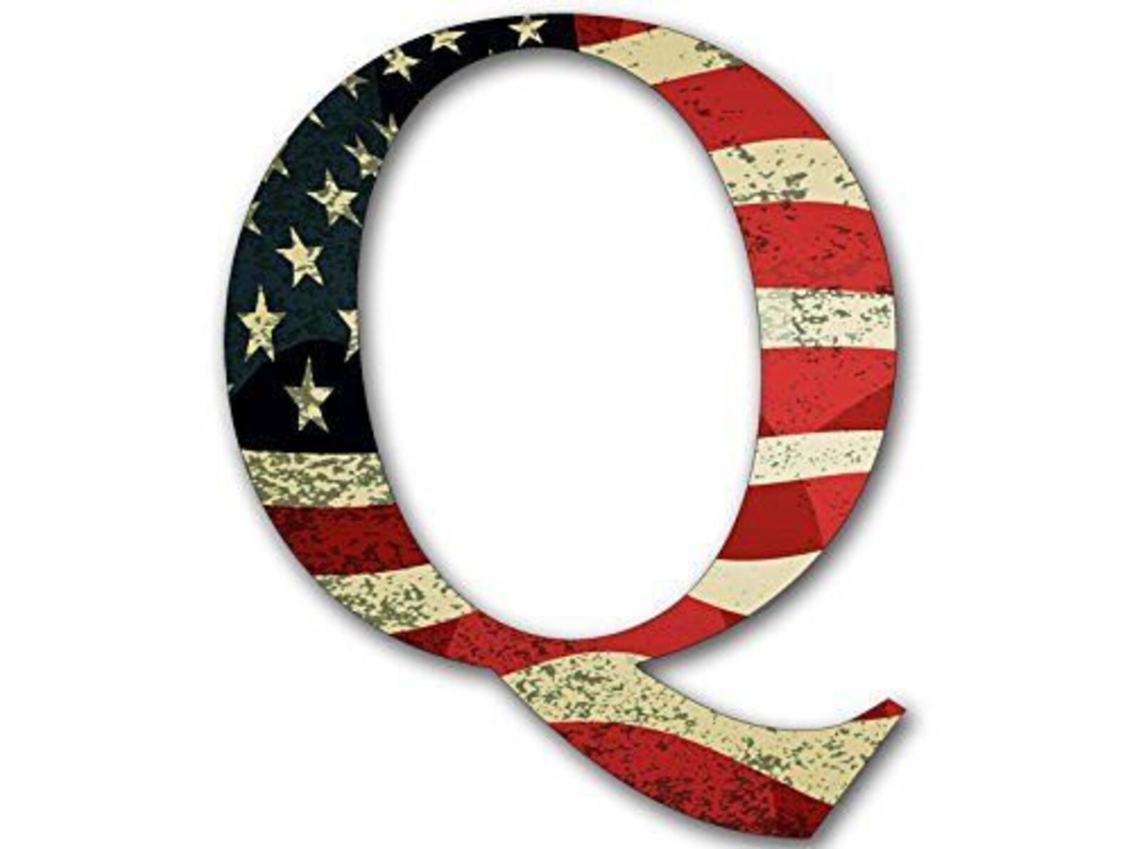 3.5x4 inch Q Shaped VINTAGE American Flag Sticker qanon anon Etsy