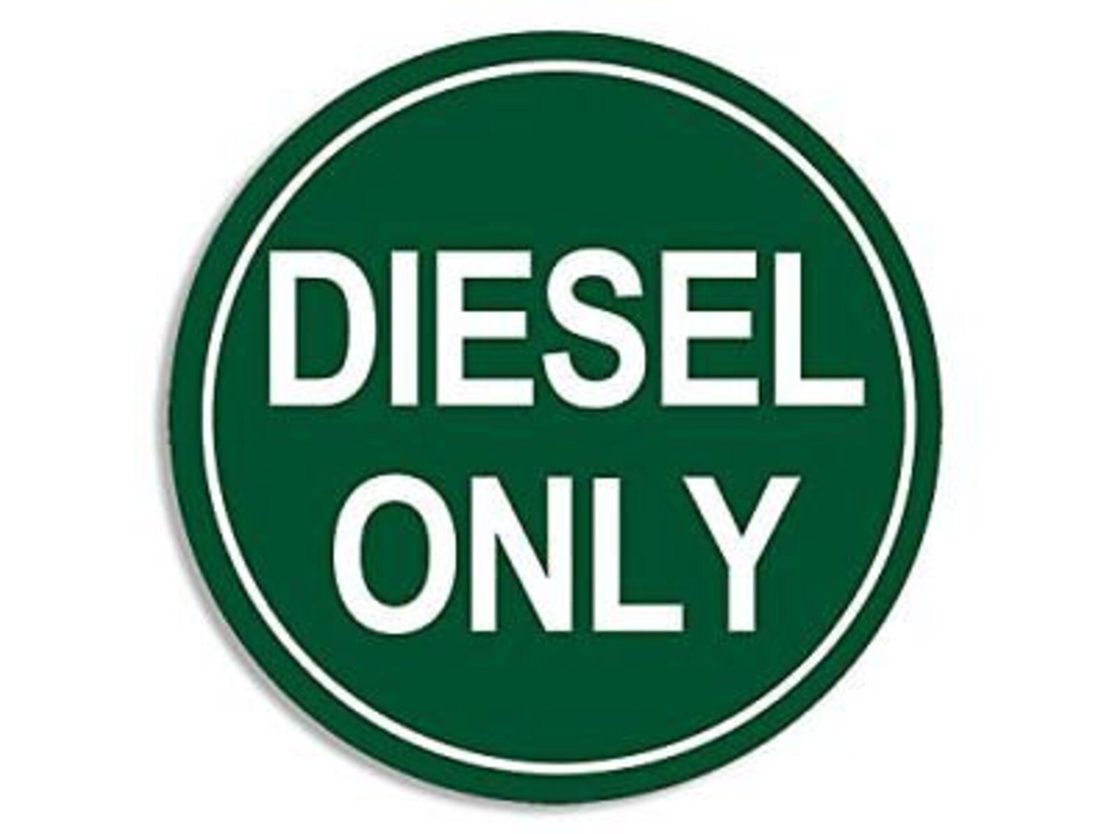 4x4 Inch Round Green Diesel Only Sticker logo Go Green Oil Etsy Canada