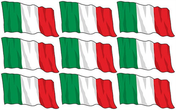 Italian Flag Hard Hat StickersMotorcycle Safety Helmet Decals Flags Italy 1x2 