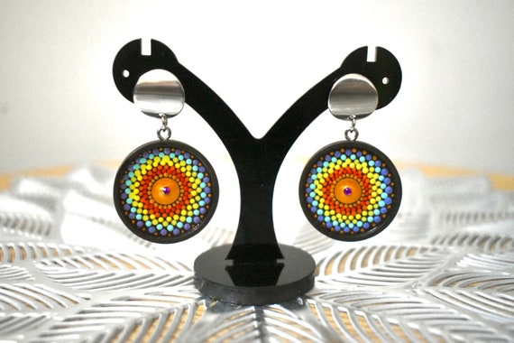 Mandala earrings deals