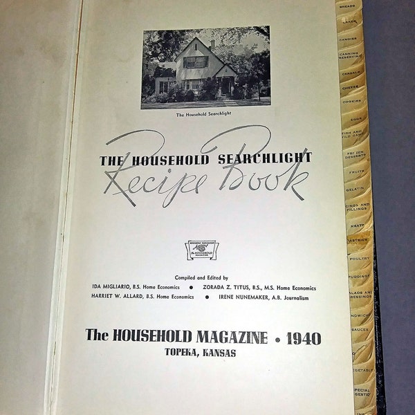 Household Searchlight Recipe Book - Household Magazine (Hardcover, 1940)