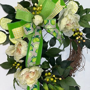 Lime twig wreath, lime grapevine lime decor wreath, porch decor