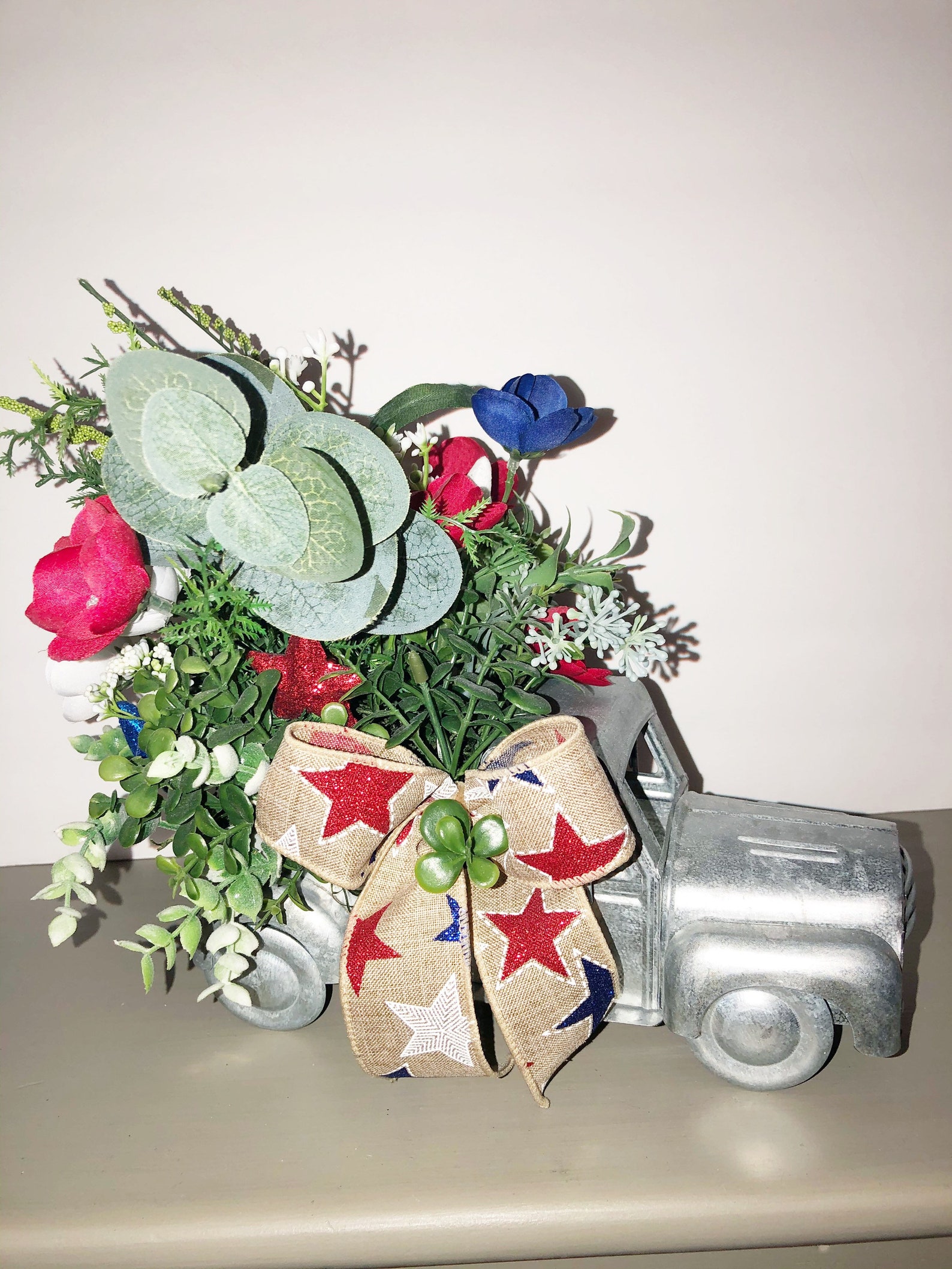 Truck flower arrangement farmhouse decor truck centerpiece | Etsy