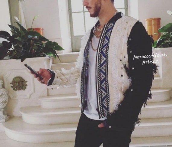 Veste berbère marocain veste handira fille de garçon hommes Veste berbère marocain veste handira fille de garçon hommes