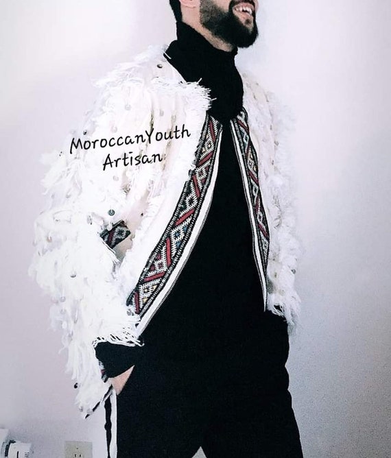 Veste berbère marocain veste handira fille de garçon hommes Veste berbère marocain veste handira fille de garçon hommes