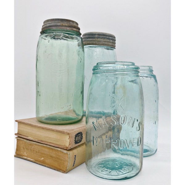 Green Mason Jar Etsy