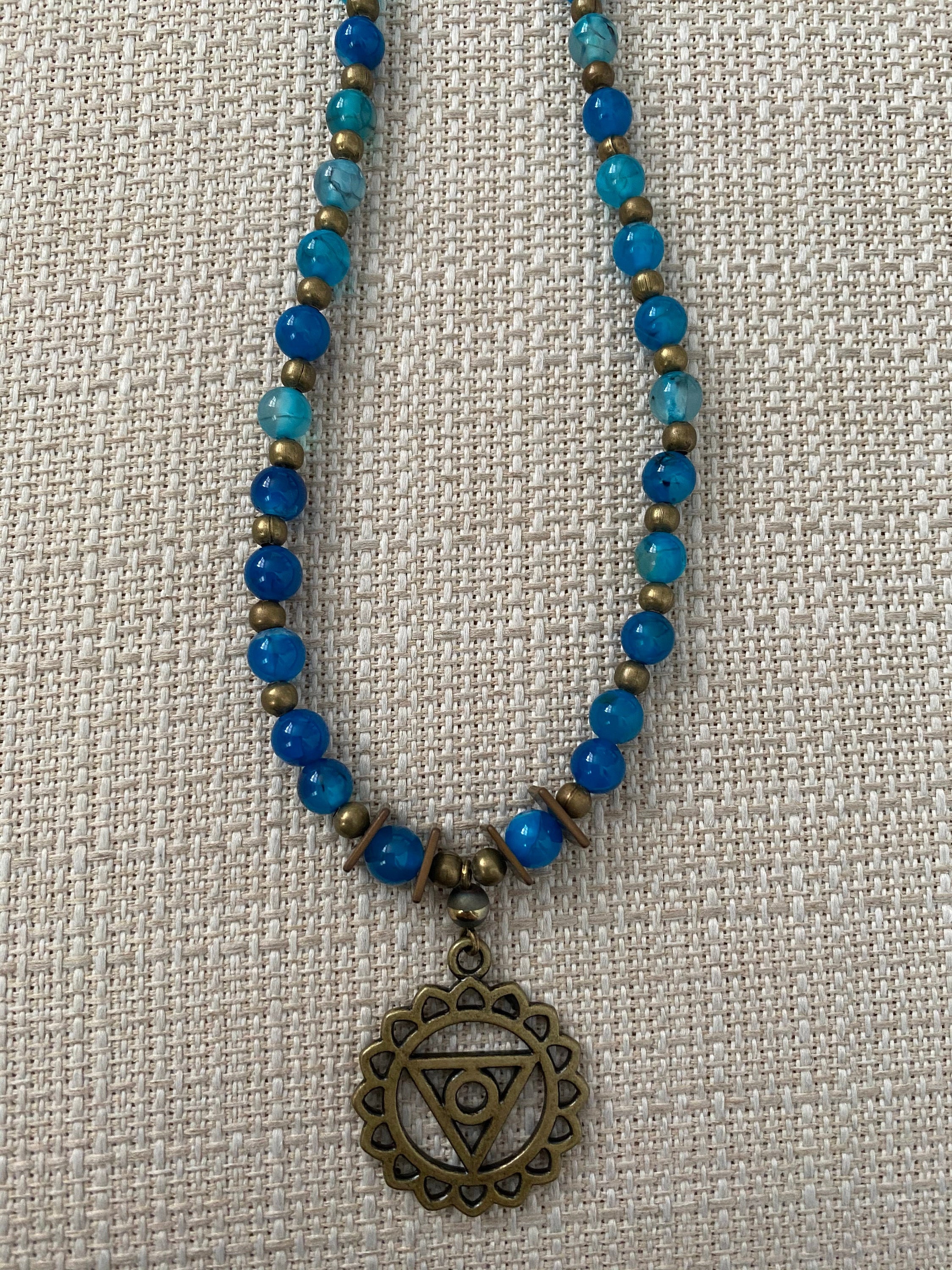 Throat chakra stones necklace Clearance