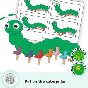 Development of fine motor skills, visual perception of the child with the help of an educational digital printout of the game.