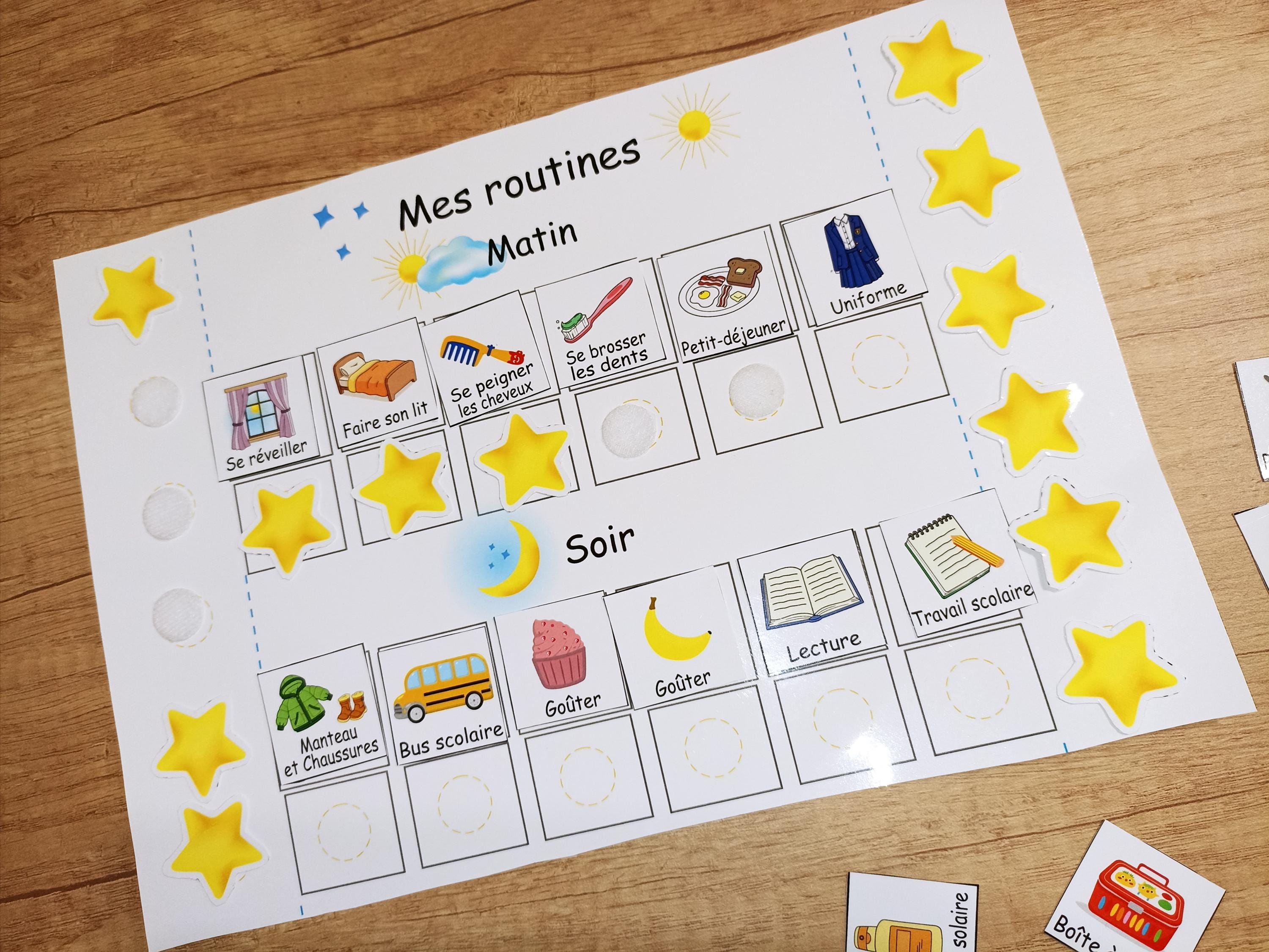 Melissa & Doug – Tableau Des Routines Matin Et Soir En Bois – Avec Volets étoilés – Dès 3 Ans