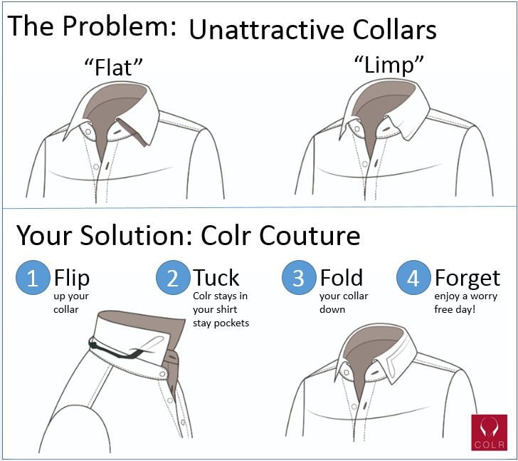 Adjustable Collar Stays Collar Stays Fathers Day Gift Gift Etsy